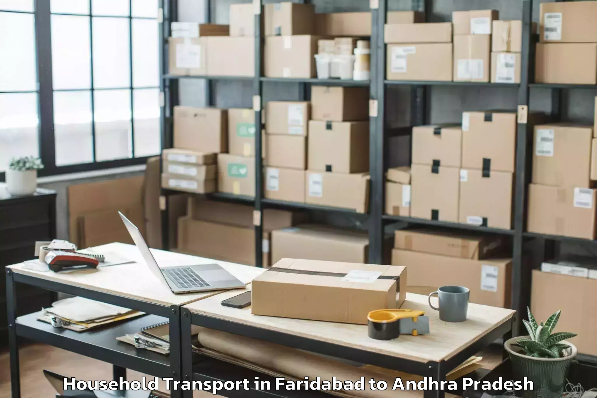 Book Faridabad to Pulicherla Household Transport